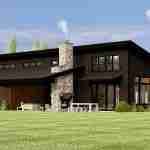 plan 580-1093 right rear angle view rendering