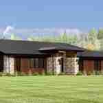 plan 580-1093 front left angle view rendering