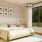 plan 580-1093 side view master bedroom rendering