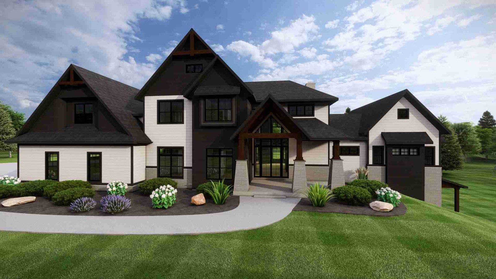 plan 580-1048 close up front view rendering