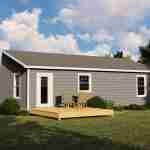 plan 580-1130 rear view rendering