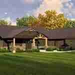 plan 580-1149 front left angle view rendering