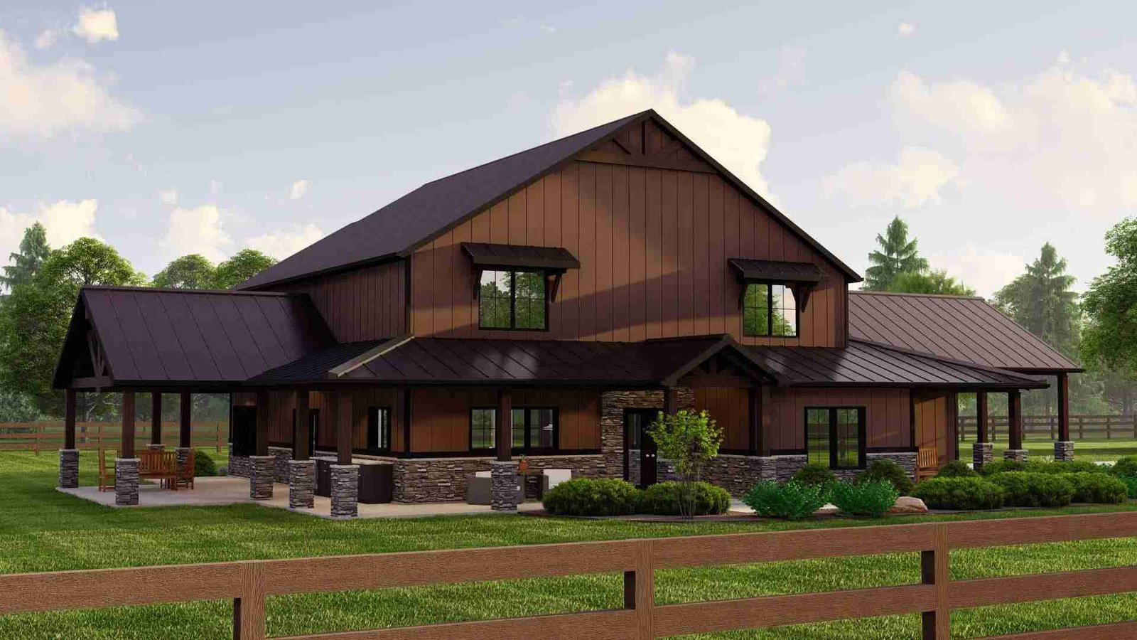 plan 580-1151 front view rendering