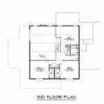 plan 580-1168 second level floor plan