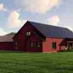 plan 580-1143 rear right angle view rendering