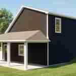 plan 580-1183 rear left angel view rendering light