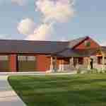 plan 580-1169 front garage view rendering