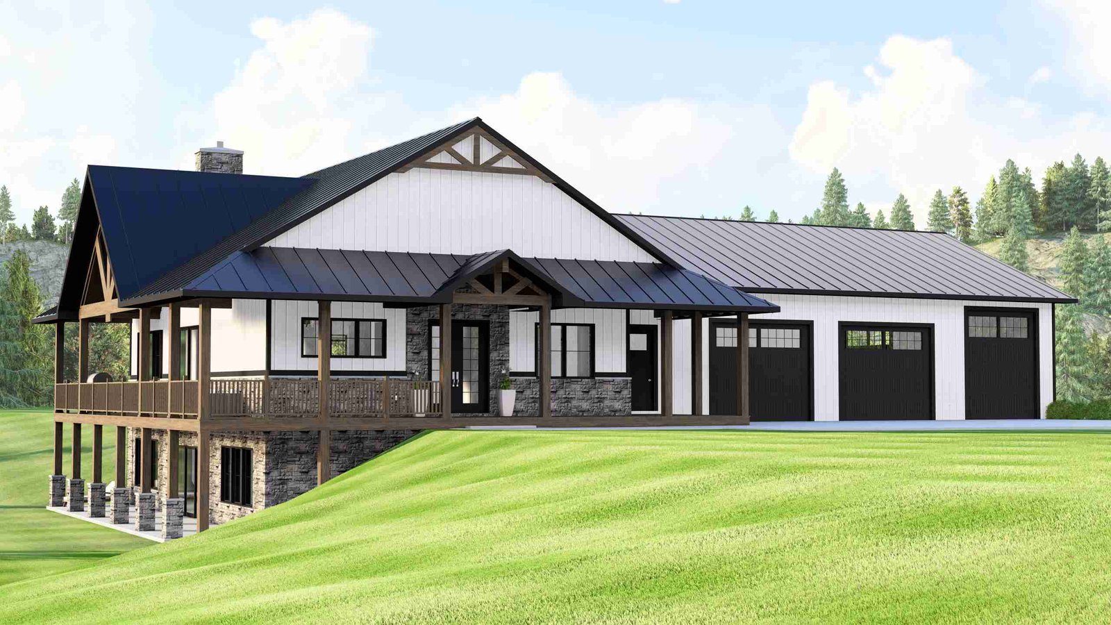 plan 580-1097 left angle front view rendering