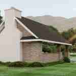 plan 580-1100 rear view rendering