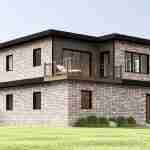 plan 580-1099 rear right angle view rendering