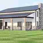 plan 580-1186 rear right angle view rendering