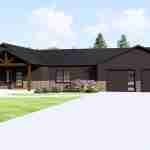 plan 580-1119 front view right angle rendering