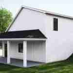 plan 580-1183 rear left angel view rendering dark