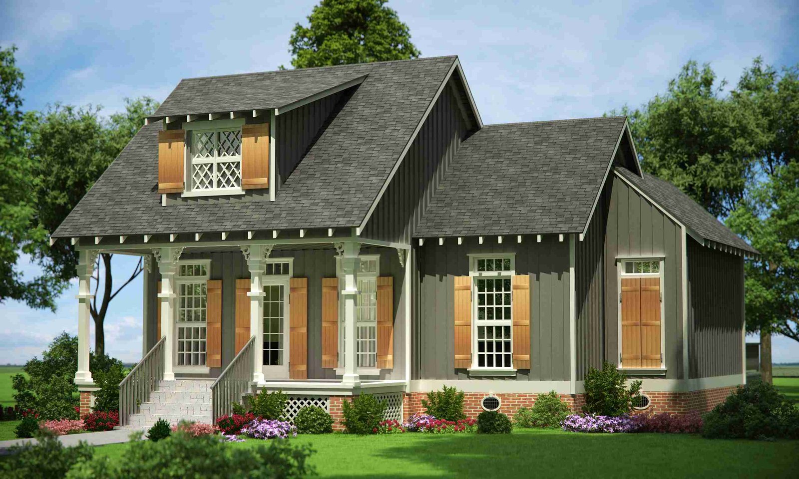 plan 770-0032 front view rendering