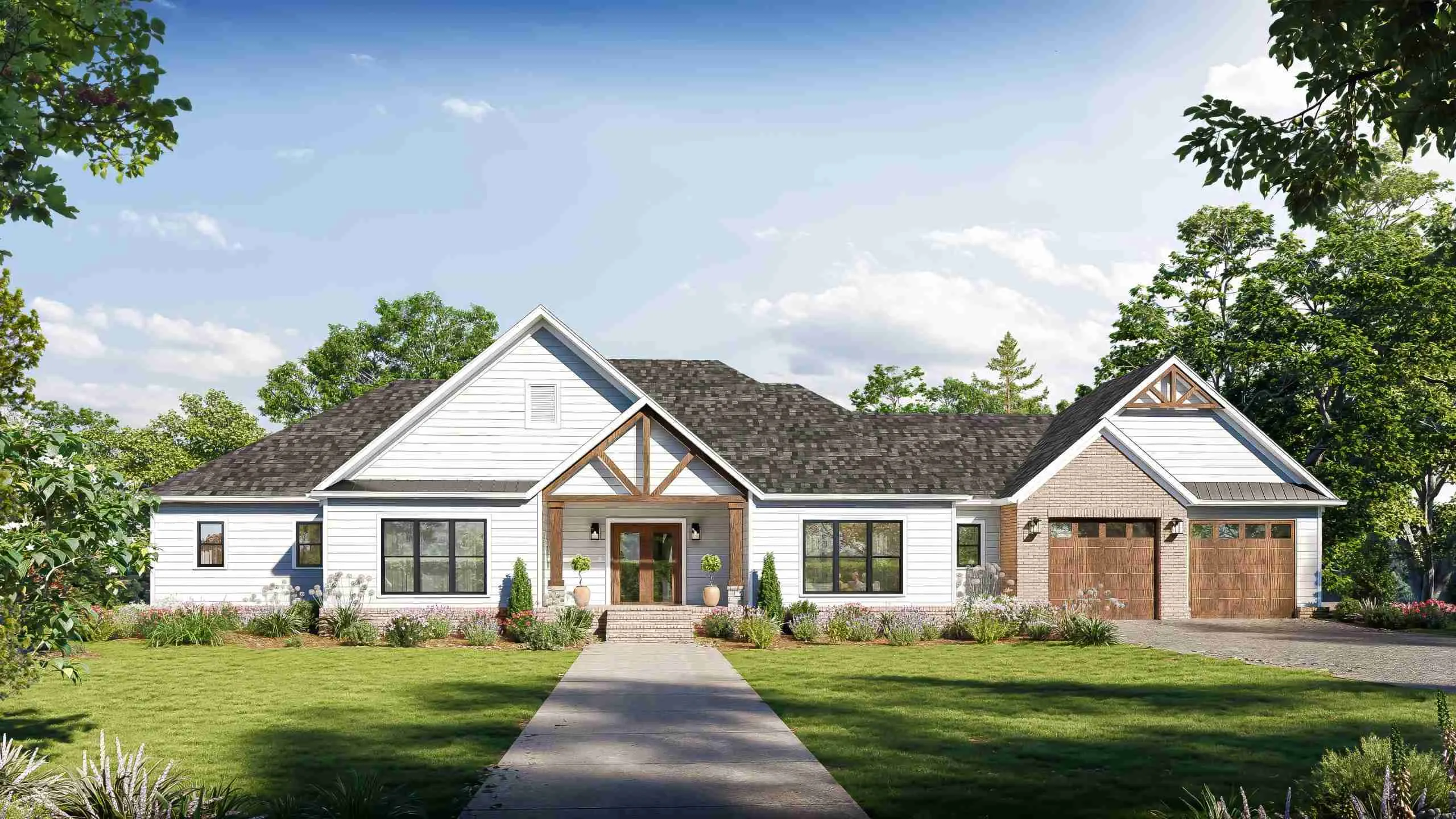 plan 110-0016 front view rendering