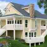 plan 770-0040 rear and left side yellow rendering