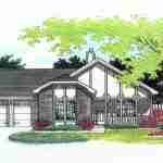 plan 770-0049 front view rendering