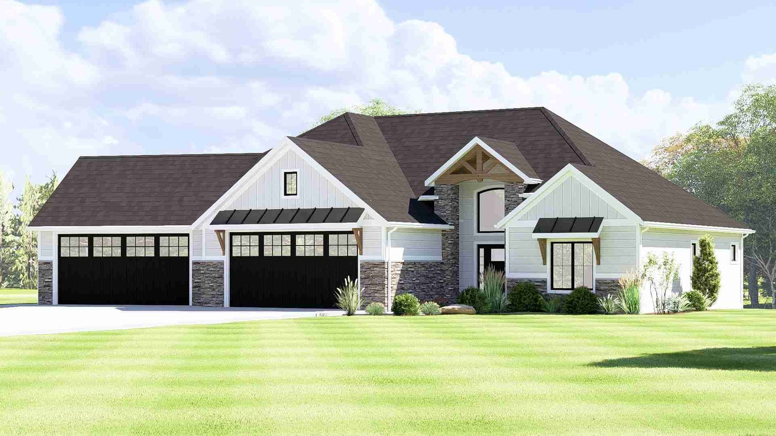 plan 580-1249 front view rendering