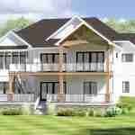 plan 580-1249 rear view right angle rendering