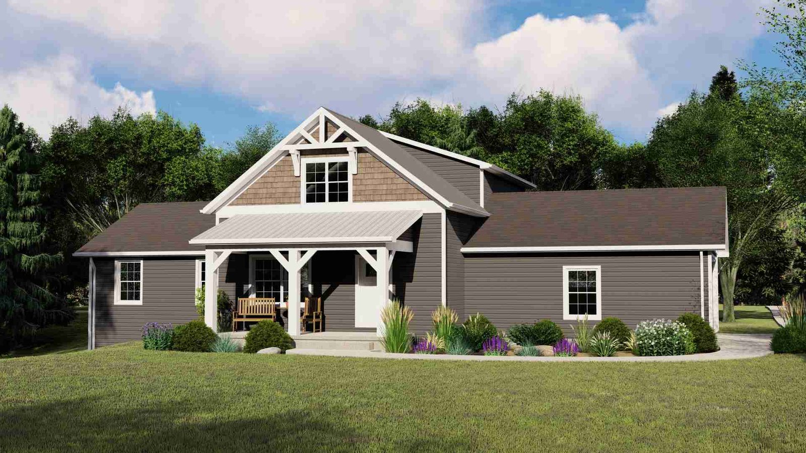 plan 580-1250 front view rendering