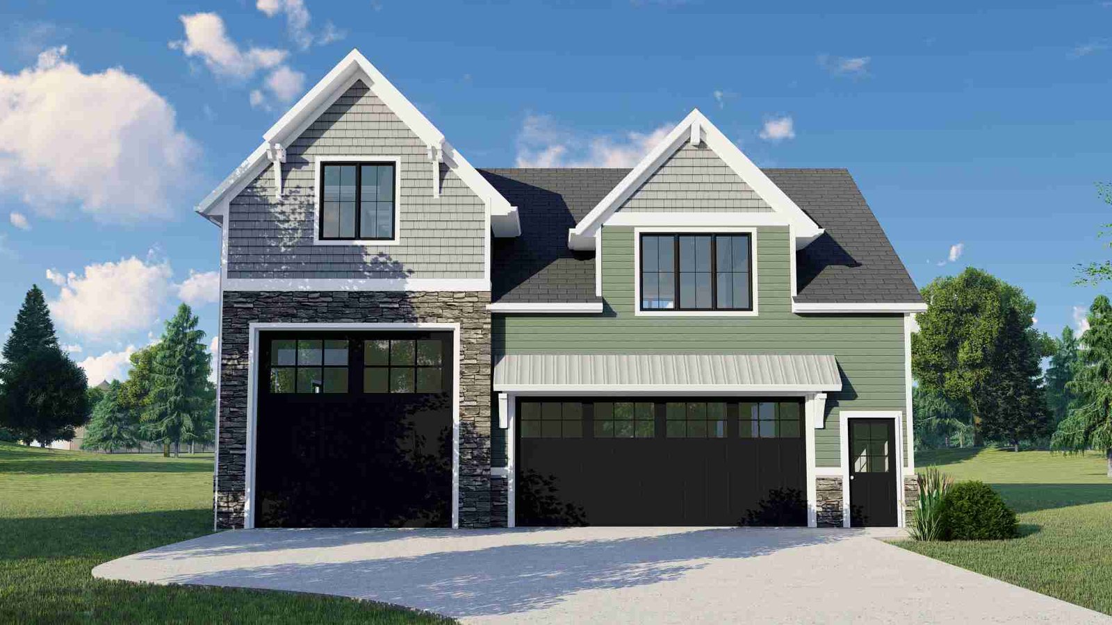 plan 580-1251 front view rendering