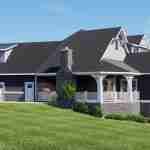 plan 580-1245 right side left angle rendering