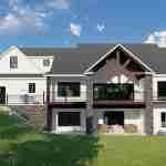 plan 580-1210 rear rendering