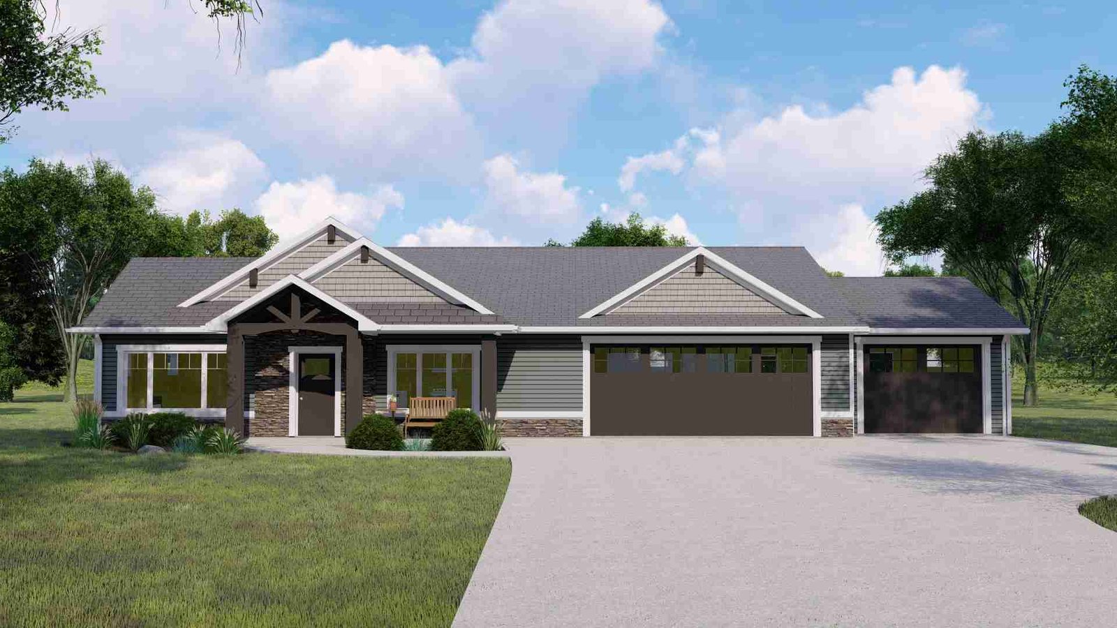 plan 580-1213 front view rendering