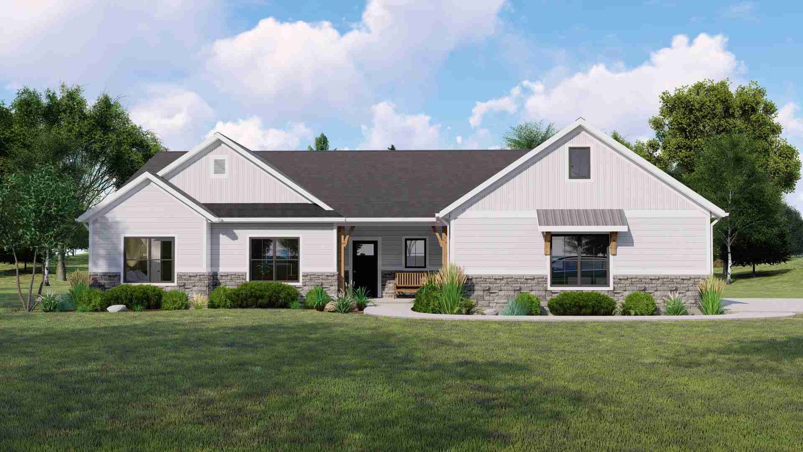 plan 580-1214 front view rendering