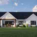 plan 580-1216 rear view rendering