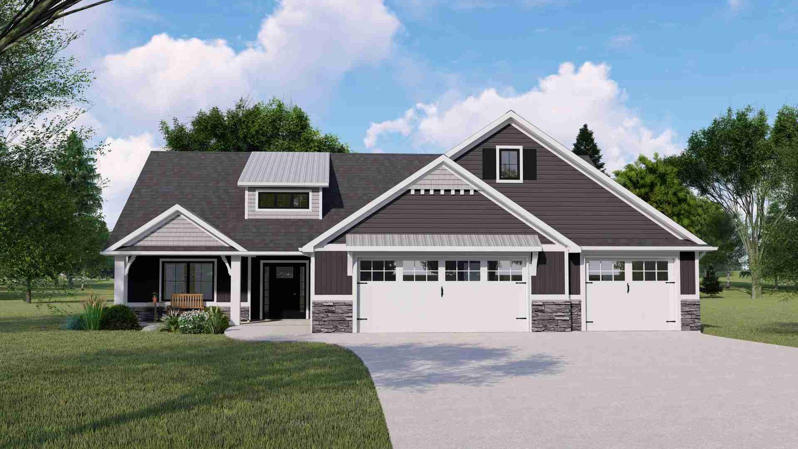 plan 580-1218 front view rendering