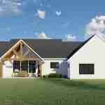 plan 580-1219 rear view rendering