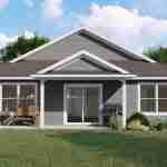 plan 580-1220 rear view rendering