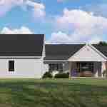 plan 580-1230 rear view rendering