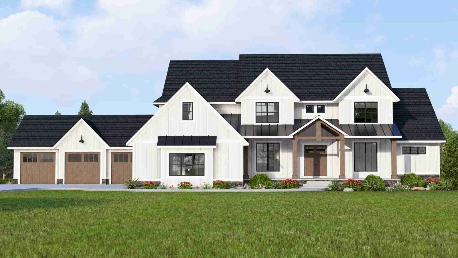 plan 580-1223 front view rendering