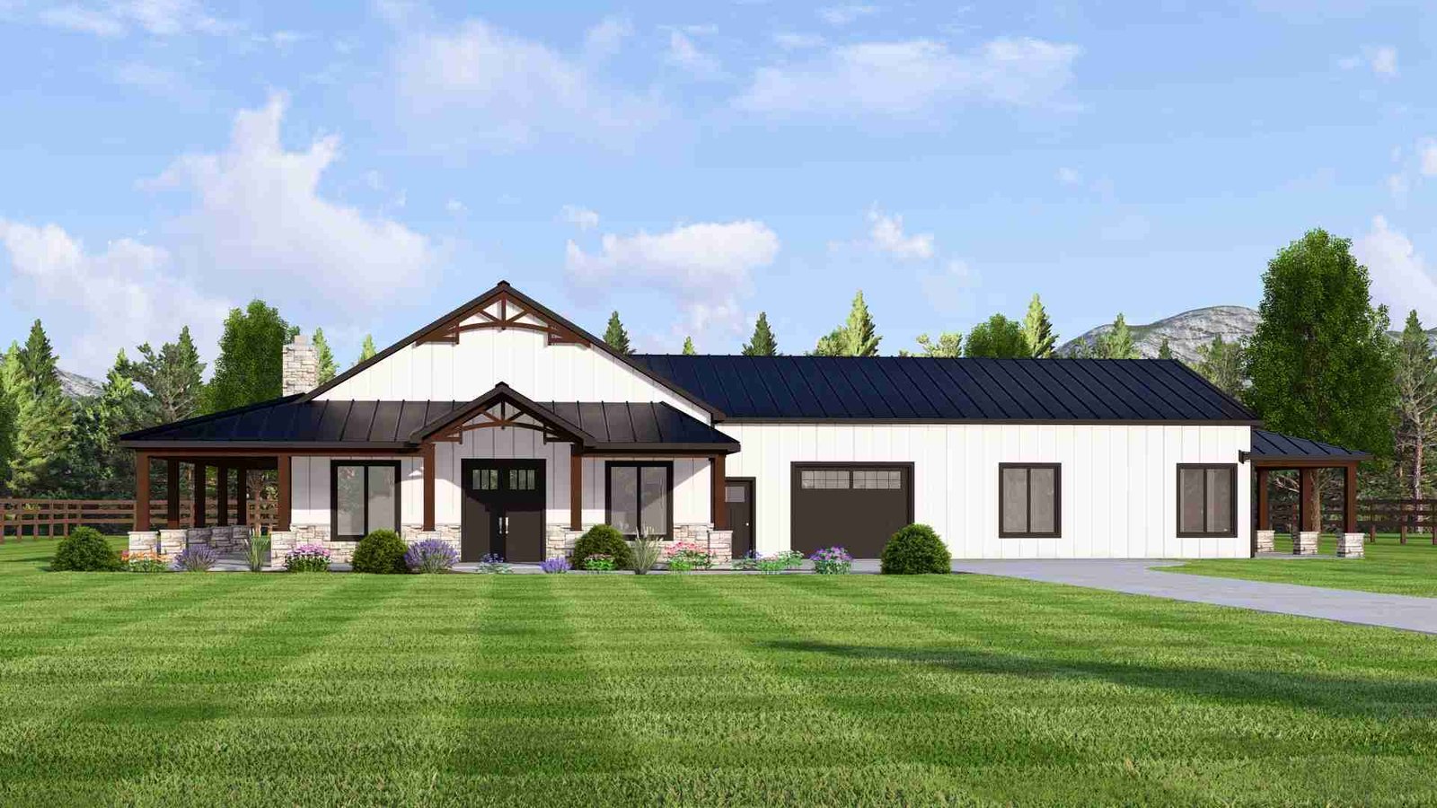plan 580-1205 front view rendering