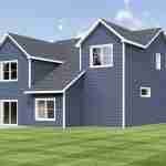 plan 580-1207 rear right angle view rendering