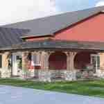 plan 580-1232 porch left angle view rendering