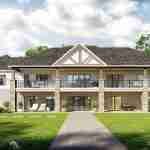 plan 110-0016 rear view rendering