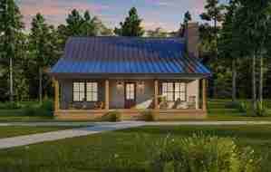 plan 110-0014 front view rendering