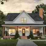 plan 110-0011 front view rendering