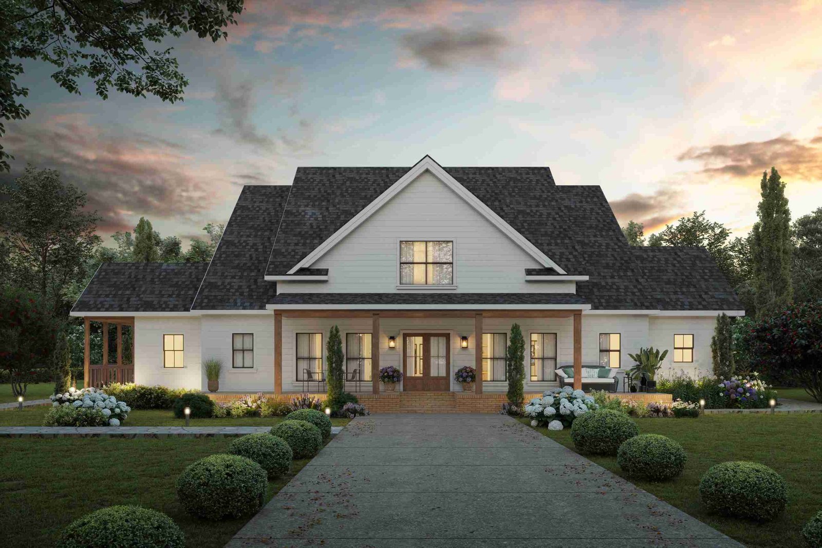 plan 110-0017 front view rendering