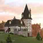 plan 580-1272 rear view rendering