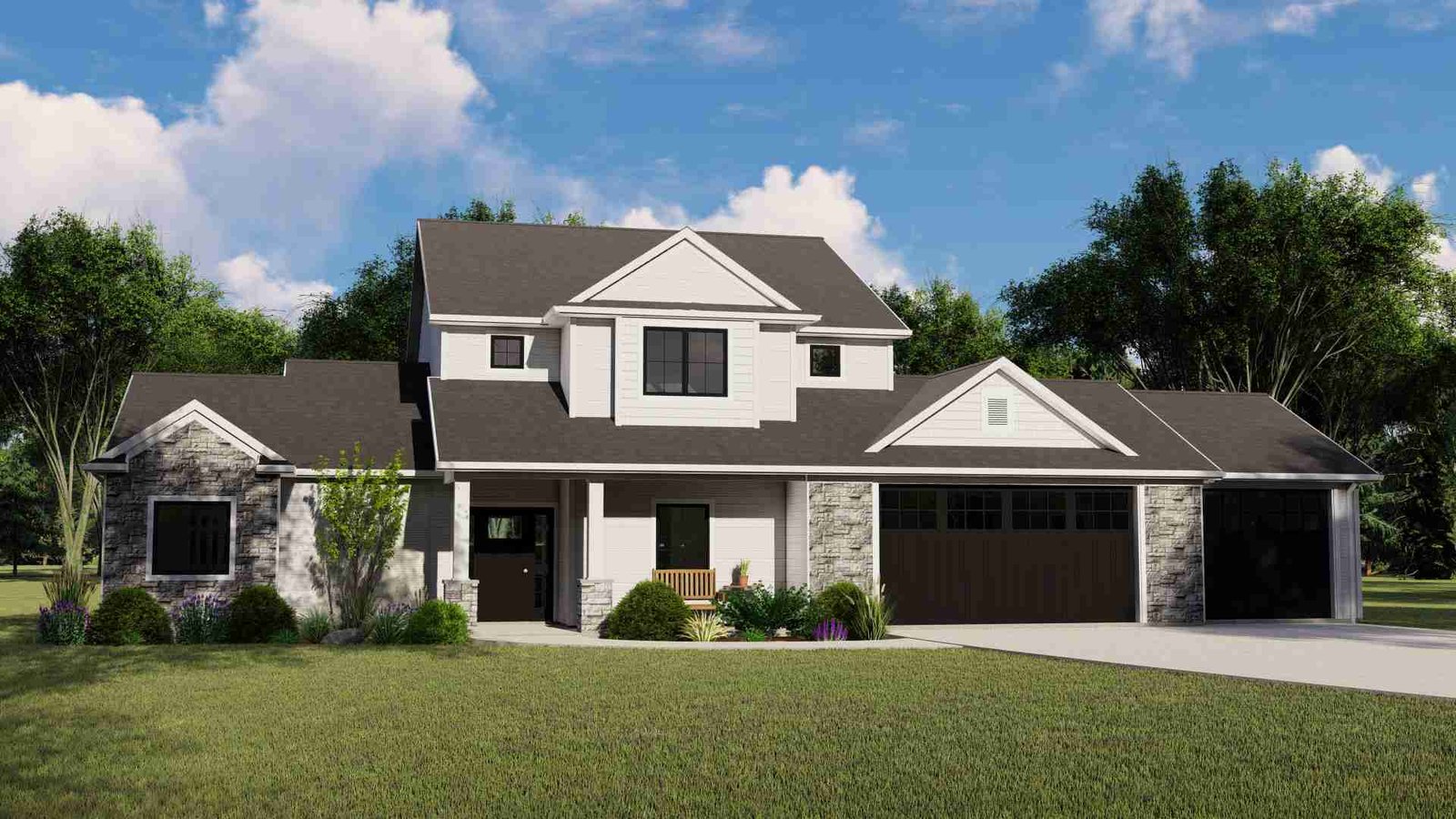 plan 580-1260 front view rendering
