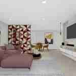 plan 288-0047 basement side view rendering