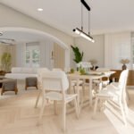 Plan 288-0262 Interior view of a dining area with modern decor