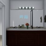 Plan 288-0260 Primary bathroom with double vanity and natural light