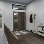 Plan 288-0235 interior view of a foyer with a decorative console table