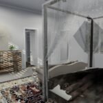 Plan 288-0235 primary bedroom with canopy bed and decorative dresser