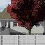 Plan 288-0136 Front view with porch and gabled roof design